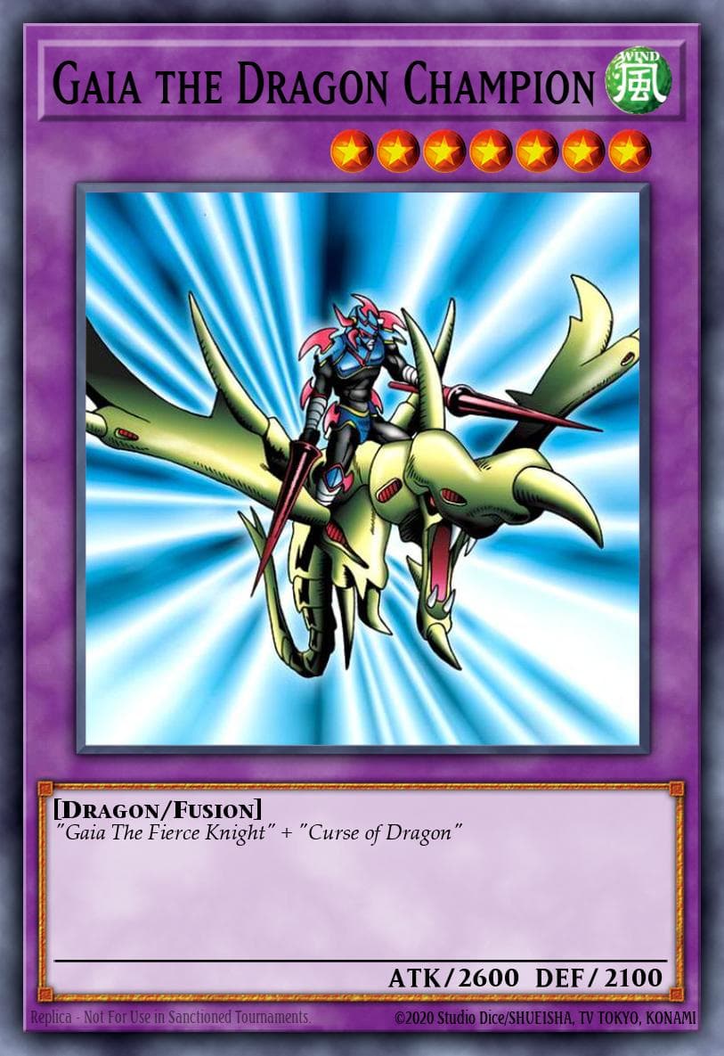 Gaia the Dragon Champion — The Legend of Blue Eyes White Dragon Yu-Gi-Oh! card by KAZUKI TAKAHASHI