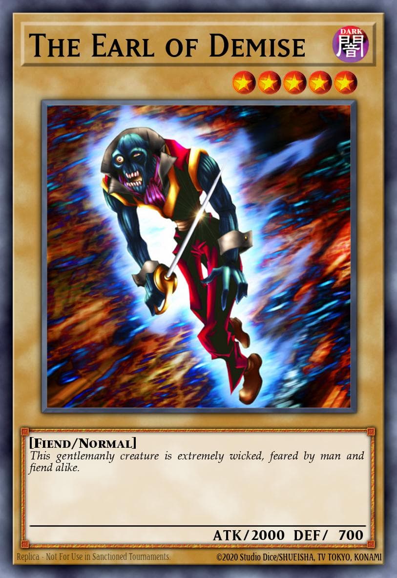 The Earl of Demise — Labyrinth_of_Nightmare Yu-Gi-Oh! card by KAZUKI TAKAHASHI