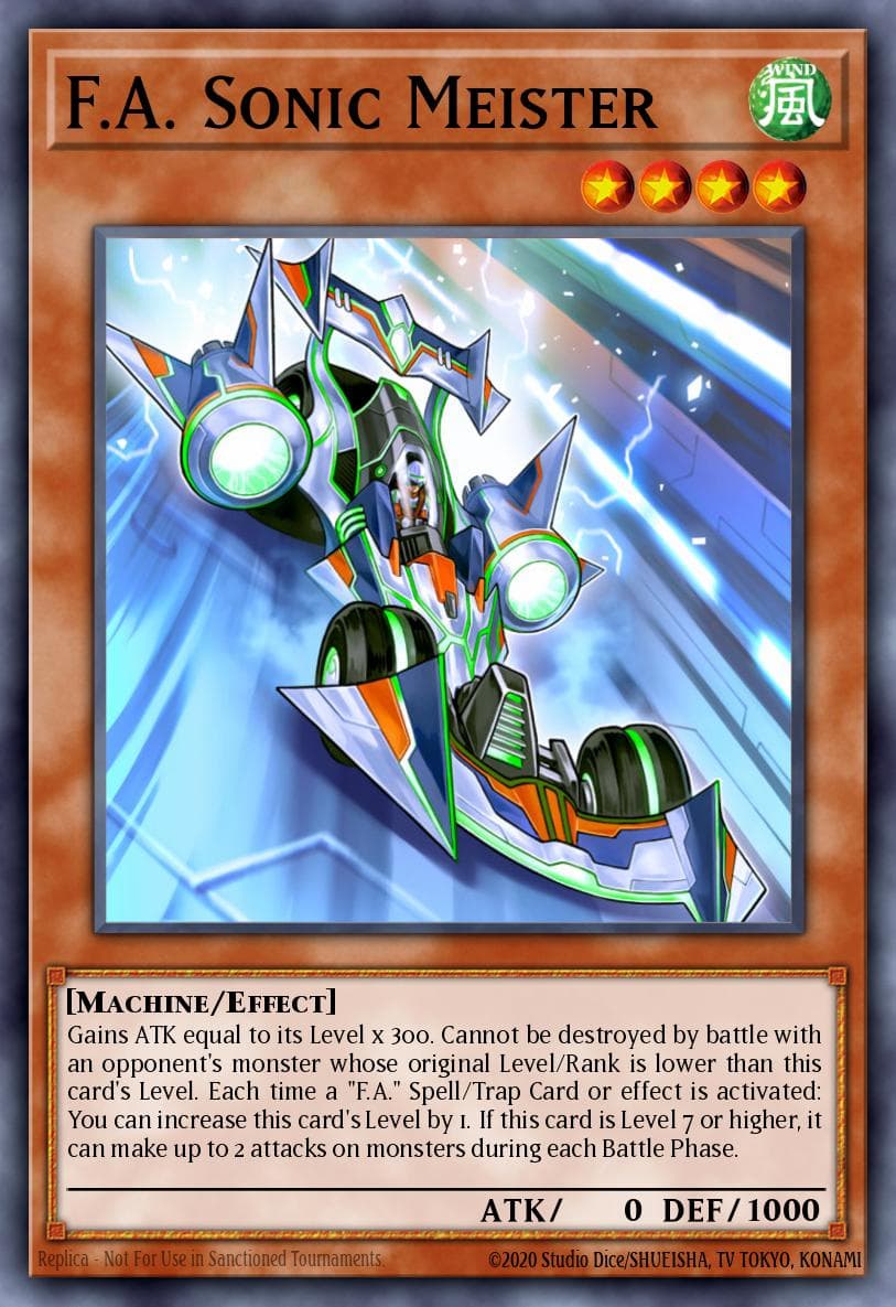 F.A. Sonic Meister — Code of the Duelist Yu-Gi-Oh! card by KAZUKI TAKAHASHI