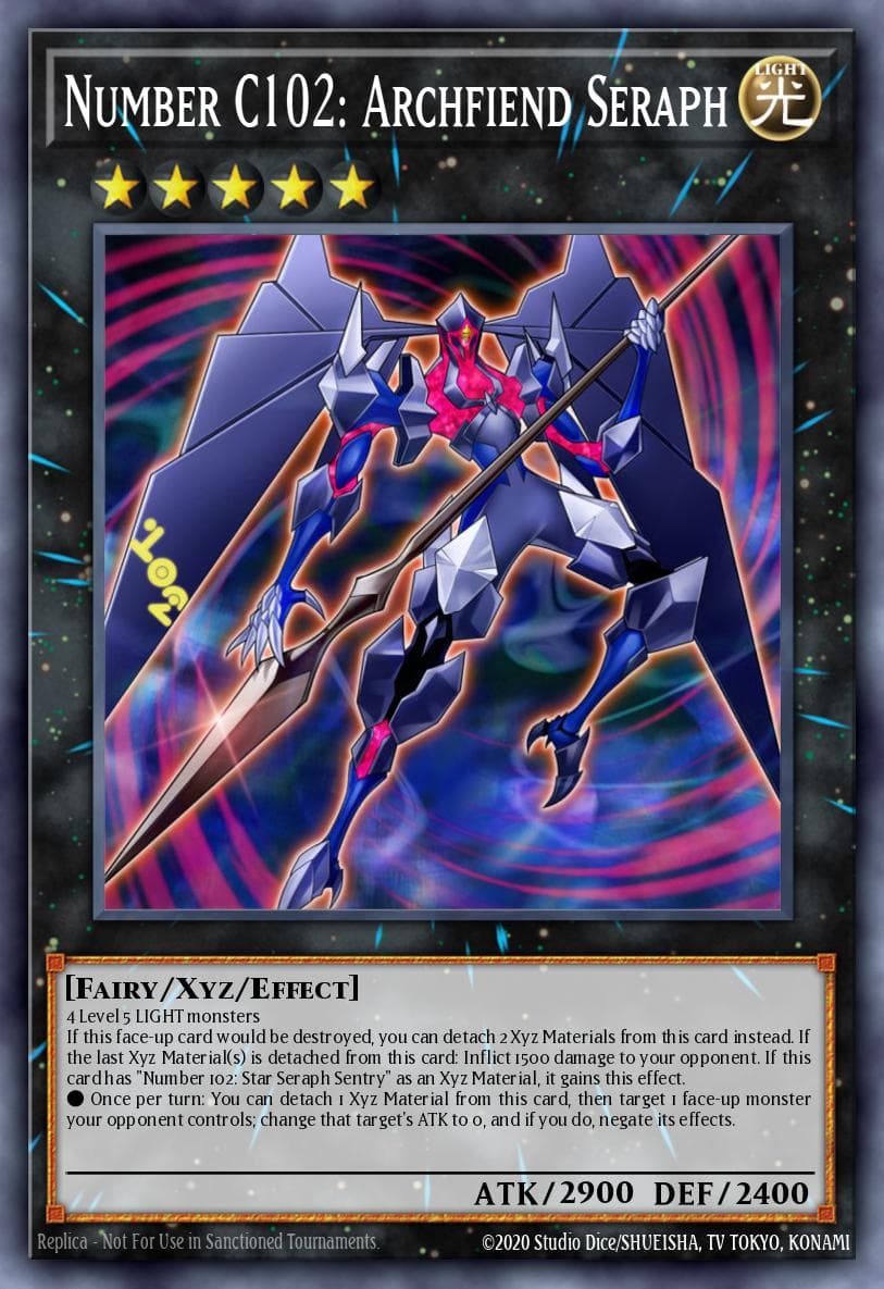 Number C102: Archfiend Seraph — Primal Origin Yu-Gi-Oh! card by KAZUKI TAKAHASHI