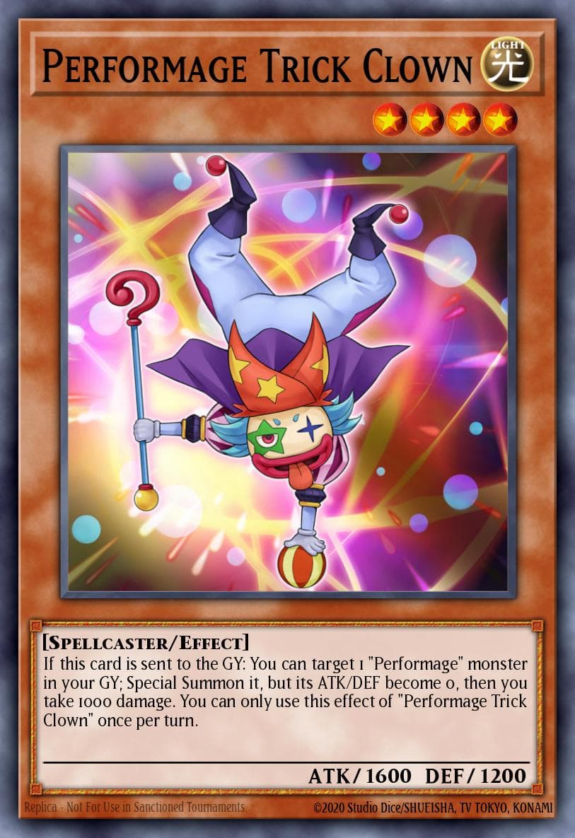 Performage Trick Clown — Battles of Legend: Relentless Revenge Yu-Gi-Oh! card by KAZUKI TAKAHASHI