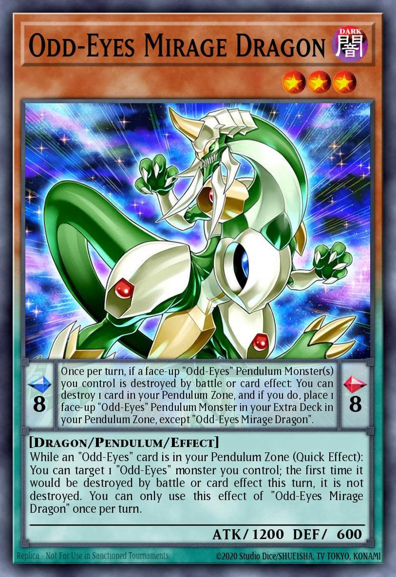 Odd-Eyes Mirage Dragon — Dragons of Legend: Unleashed Yu-Gi-Oh! card by KAZUKI TAKAHASHI