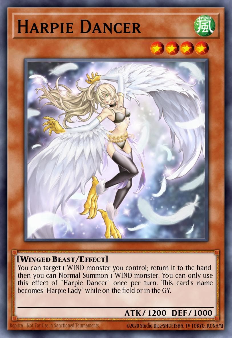 Harpie Dancer — Legendary Duelists: Season 2 Yu-Gi-Oh! card by Studio Dice/SHUEISHA, TV TOKYO, KONAMI