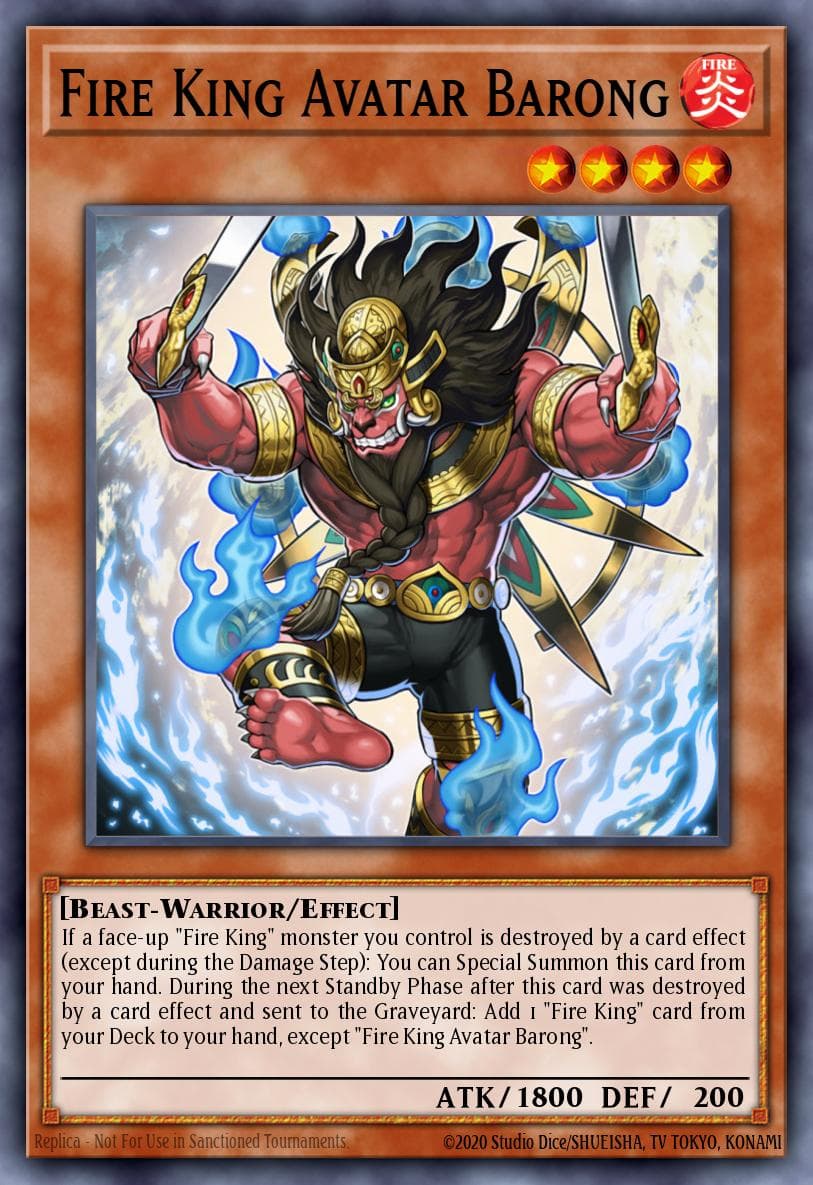 Fire King Avatar Barong — Yu-Gi-Oh! card