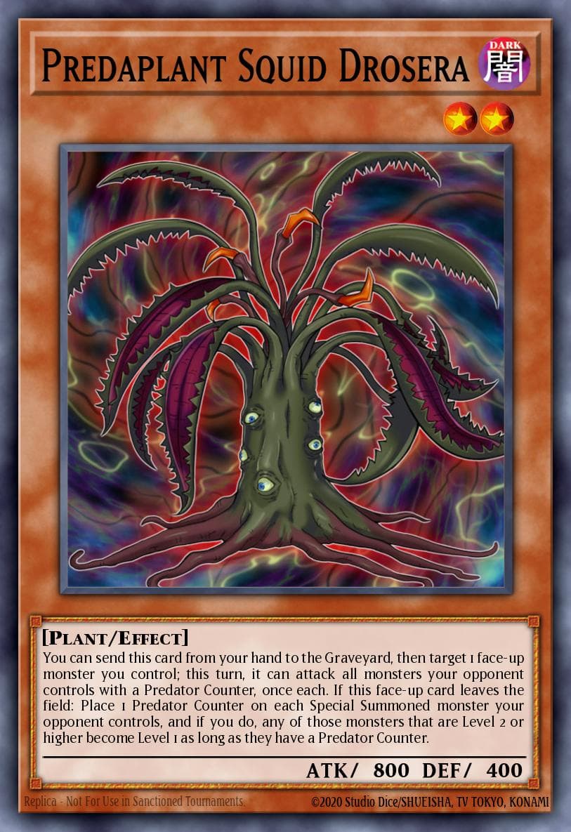 Predaplant Squid Drosera — Fusion Enforcers Yu-Gi-Oh! card by KAZUKI TAKAHASHI