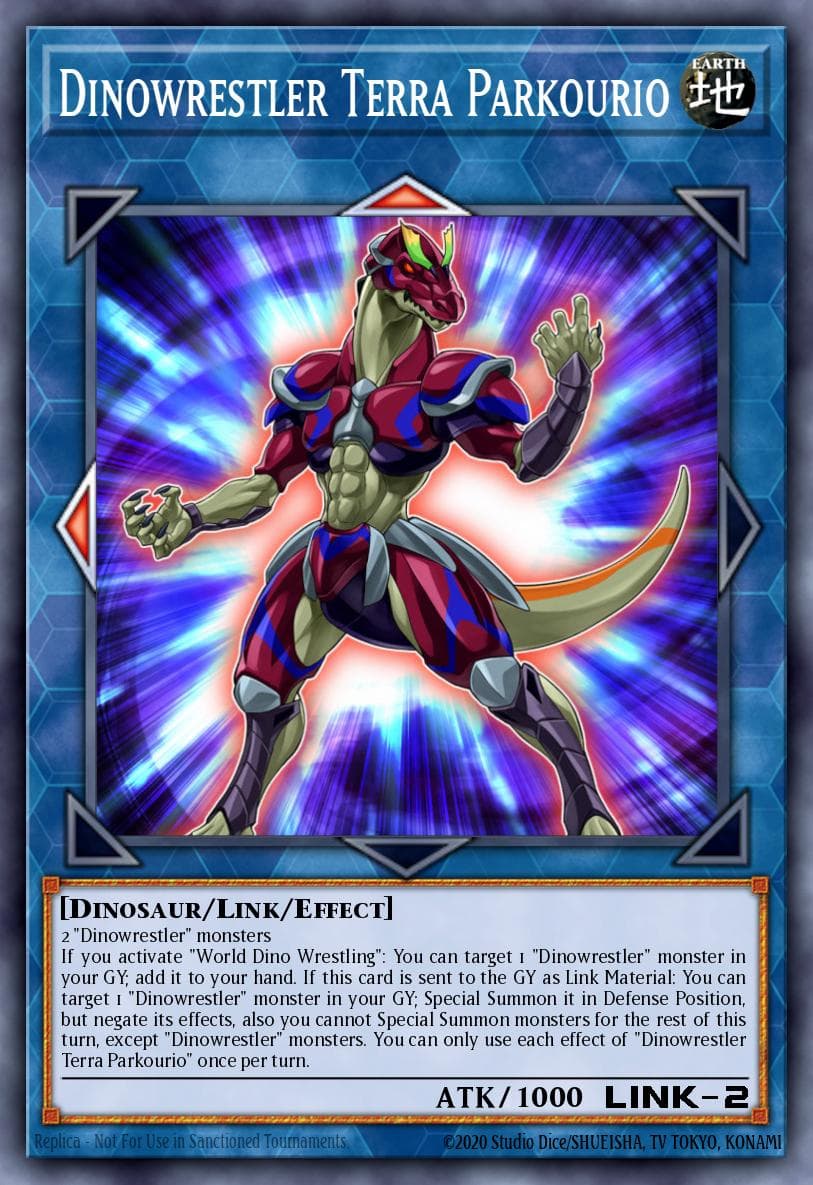 Dinowrestler Terra Parkourio — Dark Neostorm Yu-Gi-Oh! card by DANI-KOJI