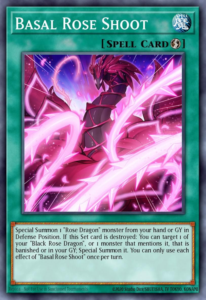 Basal Rose Shoot — Lightning Overdrive Yu-Gi-Oh! card by Studio Dice/SHUEISHA, TV TOKYO, KONAMI