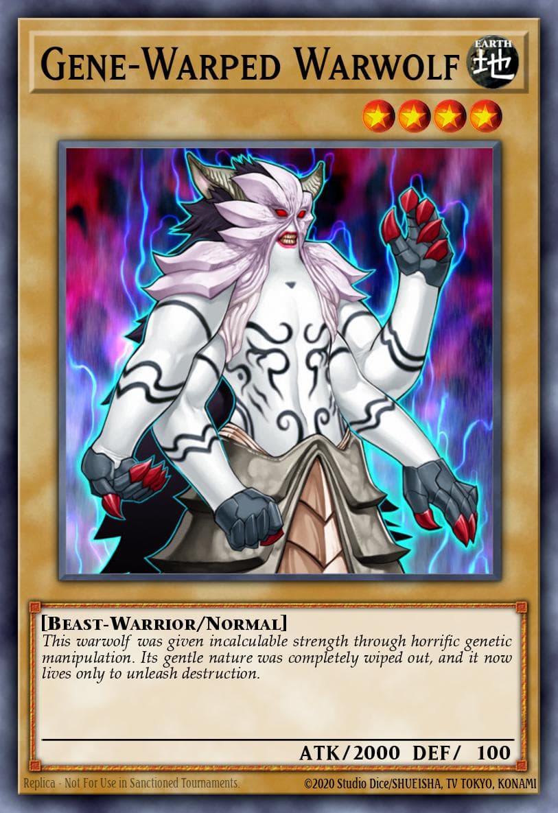 Gene-Warped Warwolf — Strike of Neos Yu-Gi-Oh! card by KAZUKI TAKAHASHI