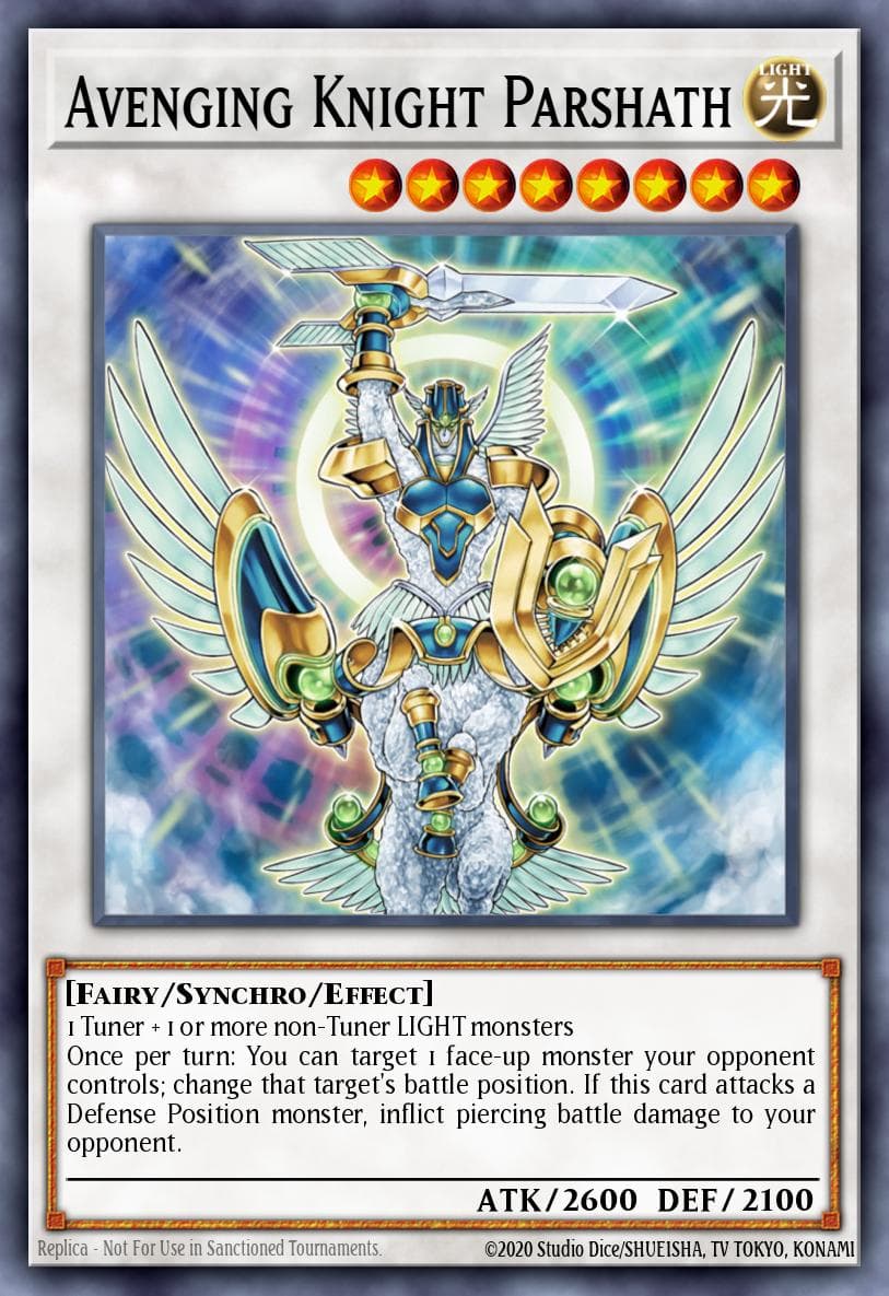 Avenging Knight Parshath — The Duelist Genesis Yu-Gi-Oh! card by KAZUKI TAKAHASHI