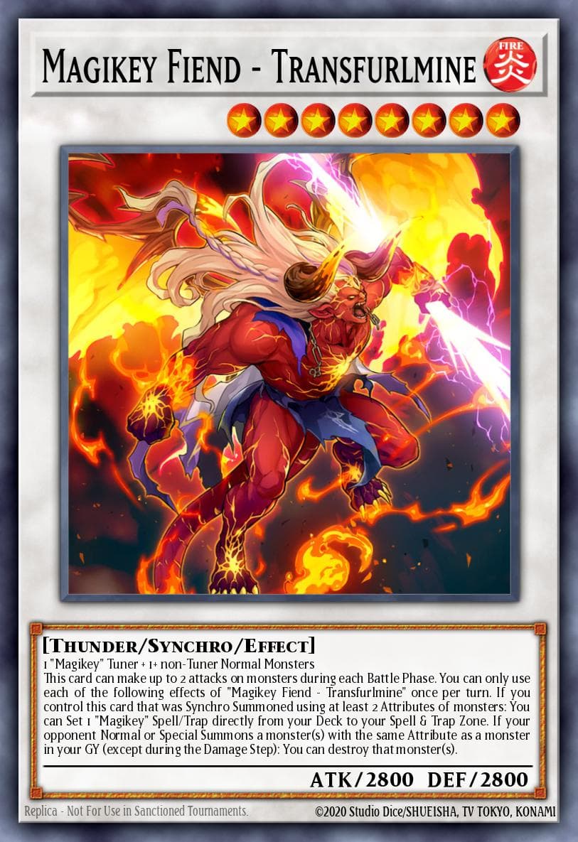 Magikey Fiend - Transfurlmine — Burst of Destiny Yu-Gi-Oh! card by Studio Dice/SHUEISHA, TV TOKYO, KONAMI