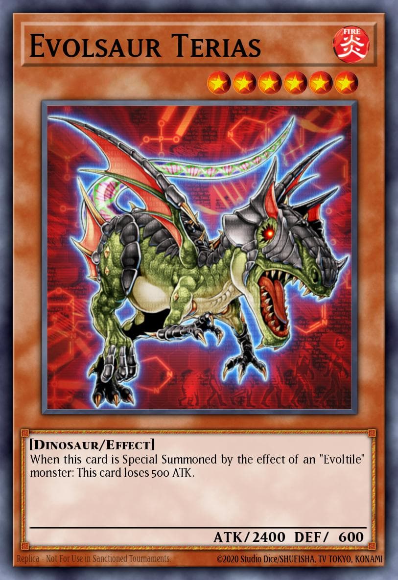 Evolsaur Terias — Order of Chaos Yu-Gi-Oh! card by KAZUKI TAKAHASHI