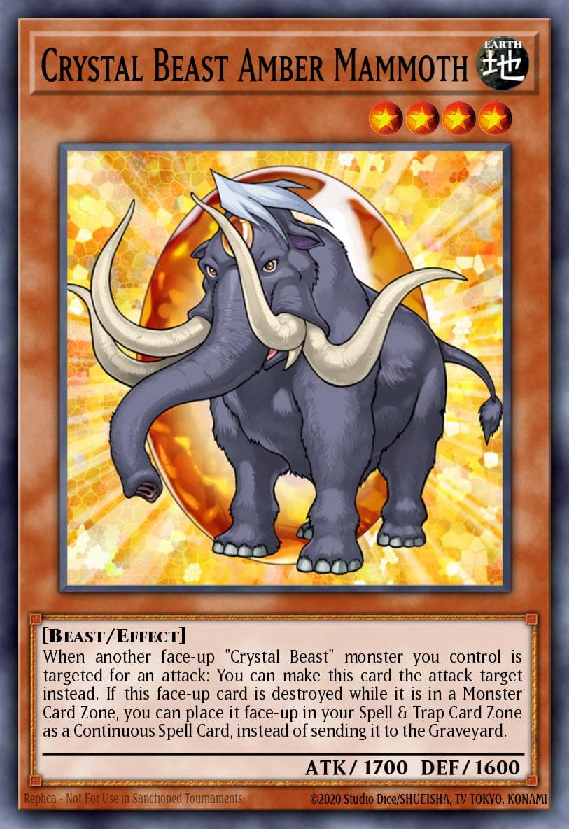 Crystal Beast Amber Mammoth — Yu-Gi-Oh! card