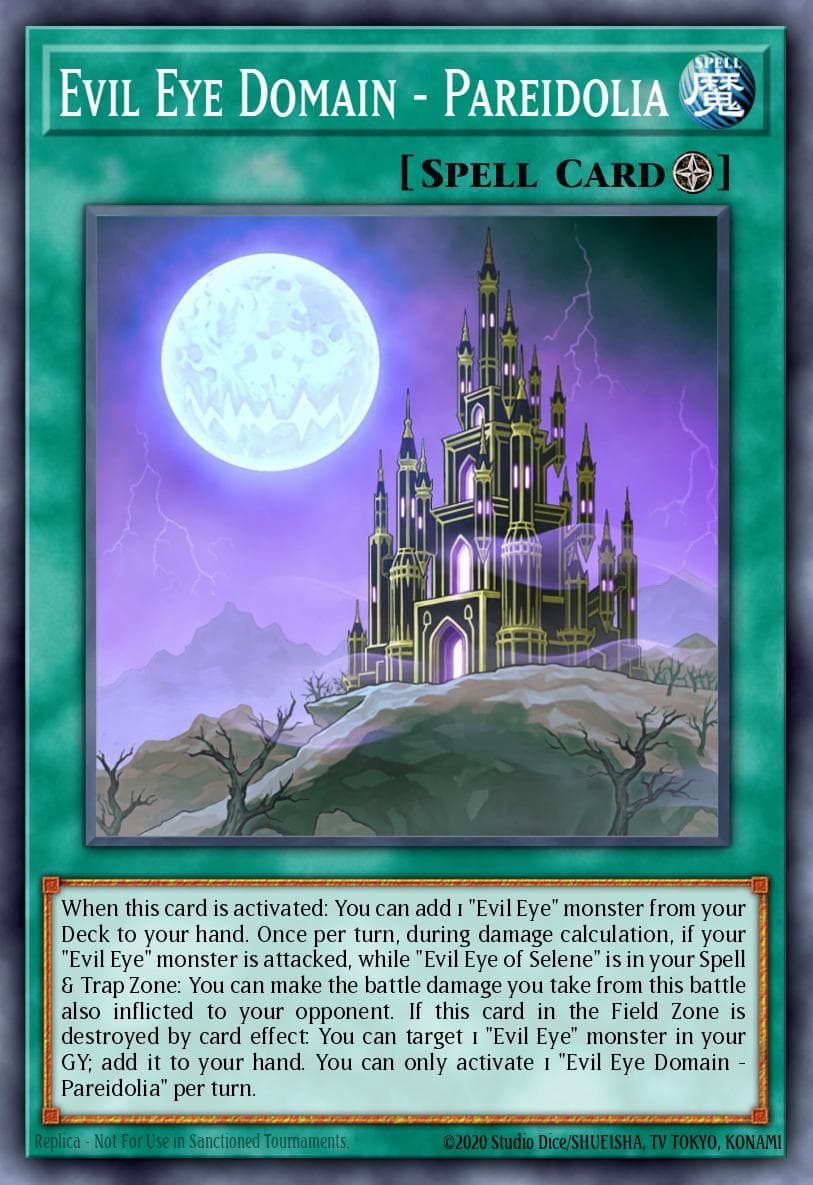 Evil Eye Domain - Pareidolia — The Infinity Chasers Yu-Gi-Oh! card by KAZUKI TAKAHASHI