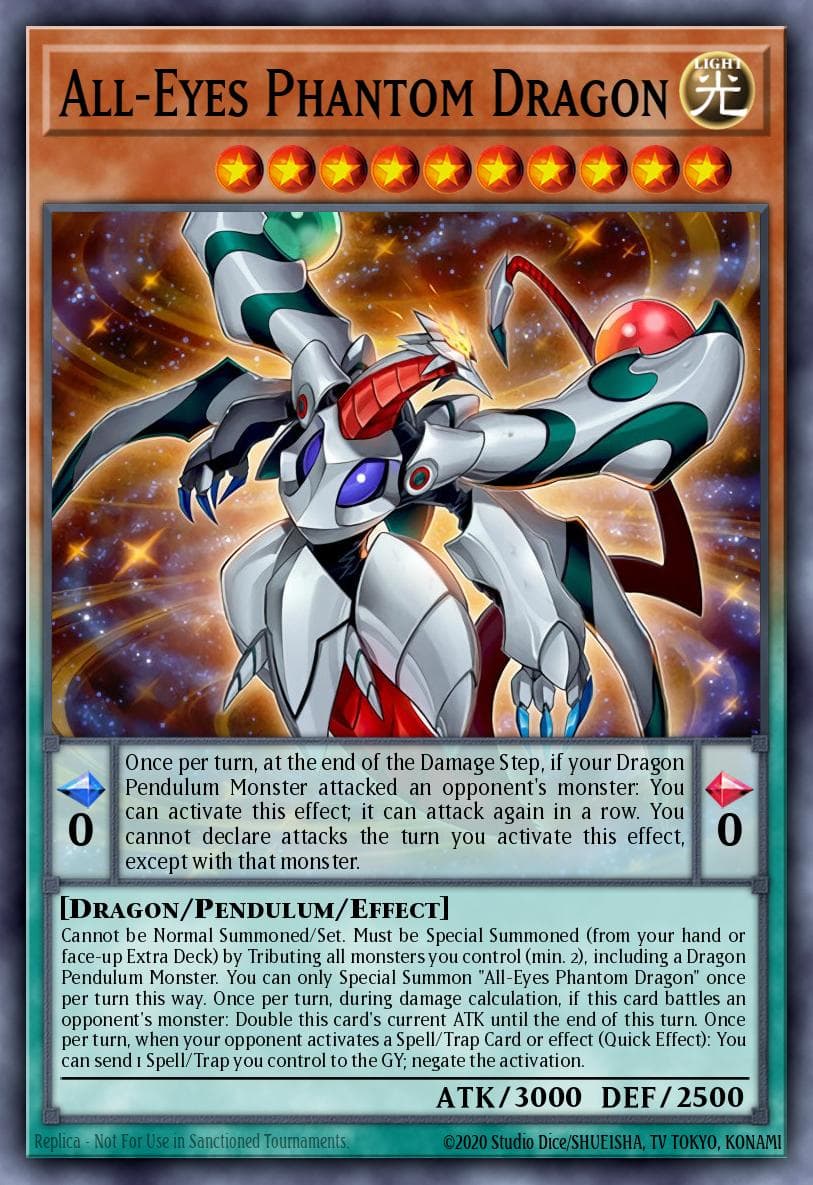All-Eyes Phantom Dragon — Battles of Legend: Hero's Revenge Yu-Gi-Oh! card by KAZUKI TAKAHASHI