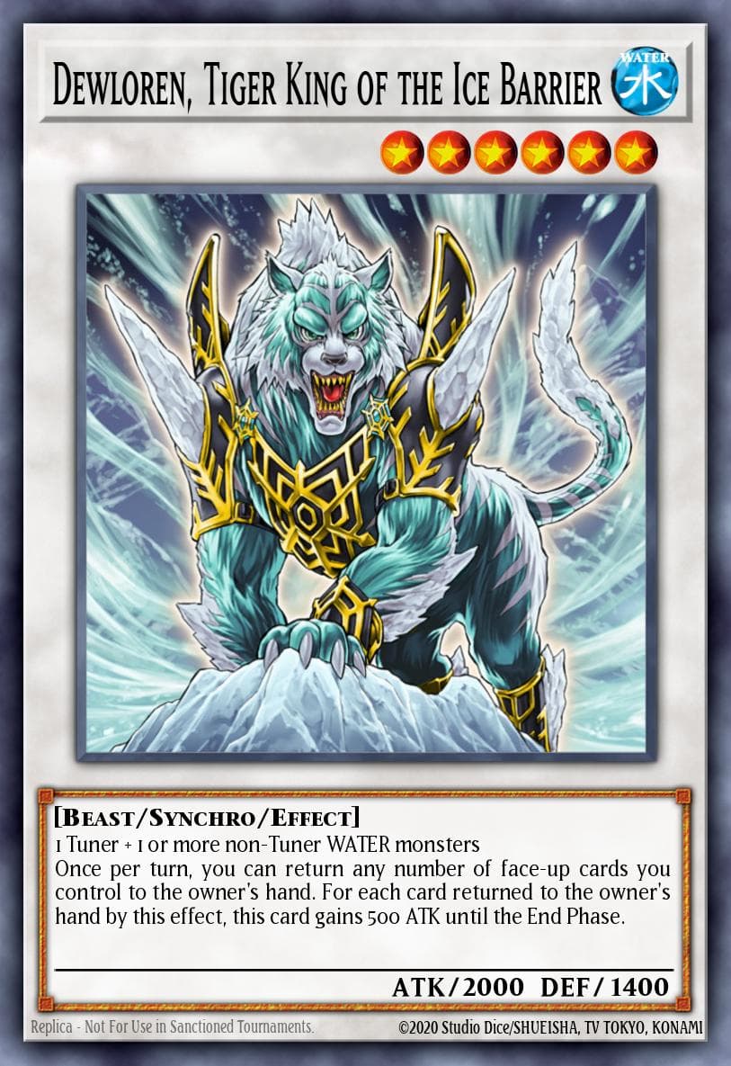 Dewloren, Tiger King of the Ice Barrier — Yu-Gi-Oh! card