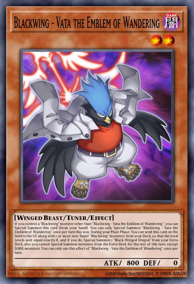 Blackwing - Vata the Emblem of Wandering — 25th Anniversary Tin: Dueling Heroes Mega Pack Yu-Gi-Oh! card by Studio Dice/SHUEISHA, TV TOKYO, KONAMI