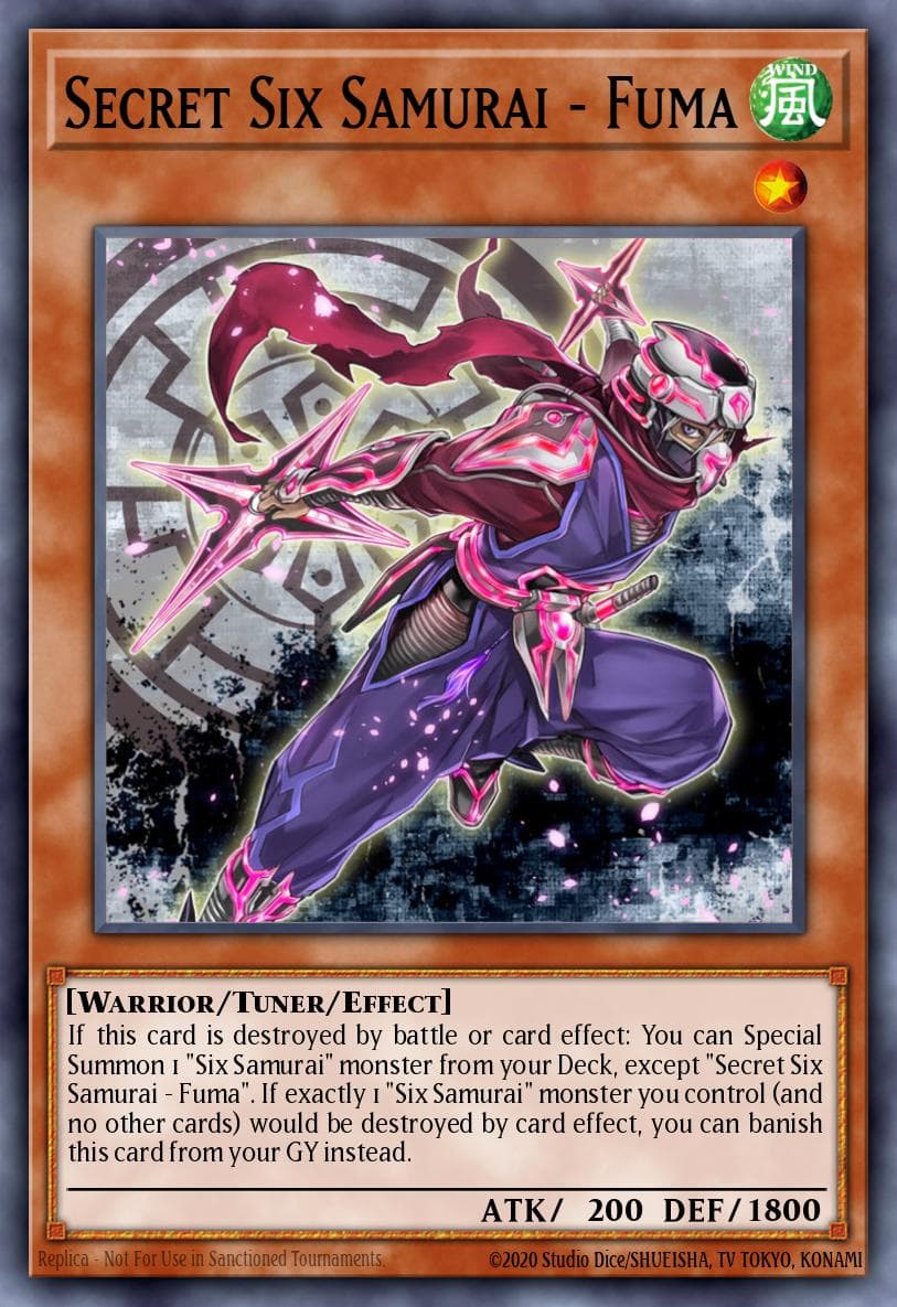 Secret Six Samurai - Fuma — Spirit Warriors Yu-Gi-Oh! card by KAZUKI TAKAHASHI