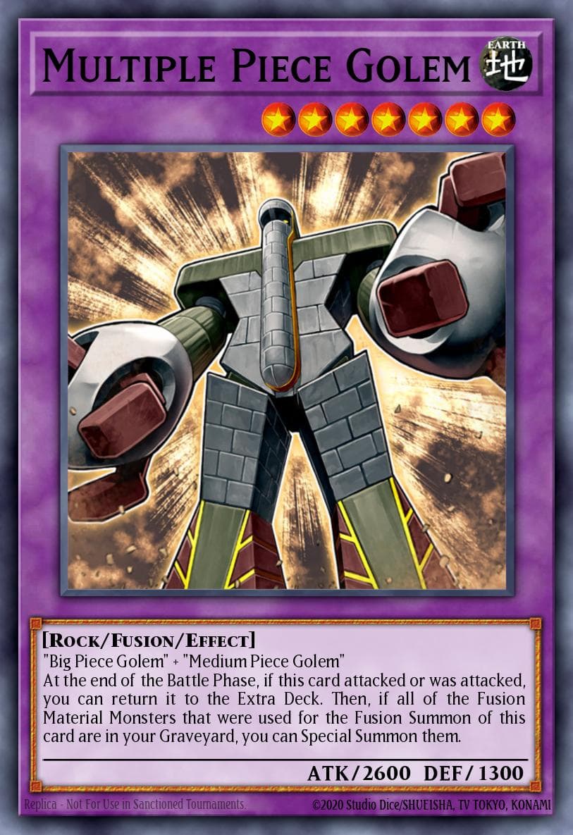 Multiple Piece Golem — The Duelist Genesis Yu-Gi-Oh! card by KAZUKI TAKAHASHI