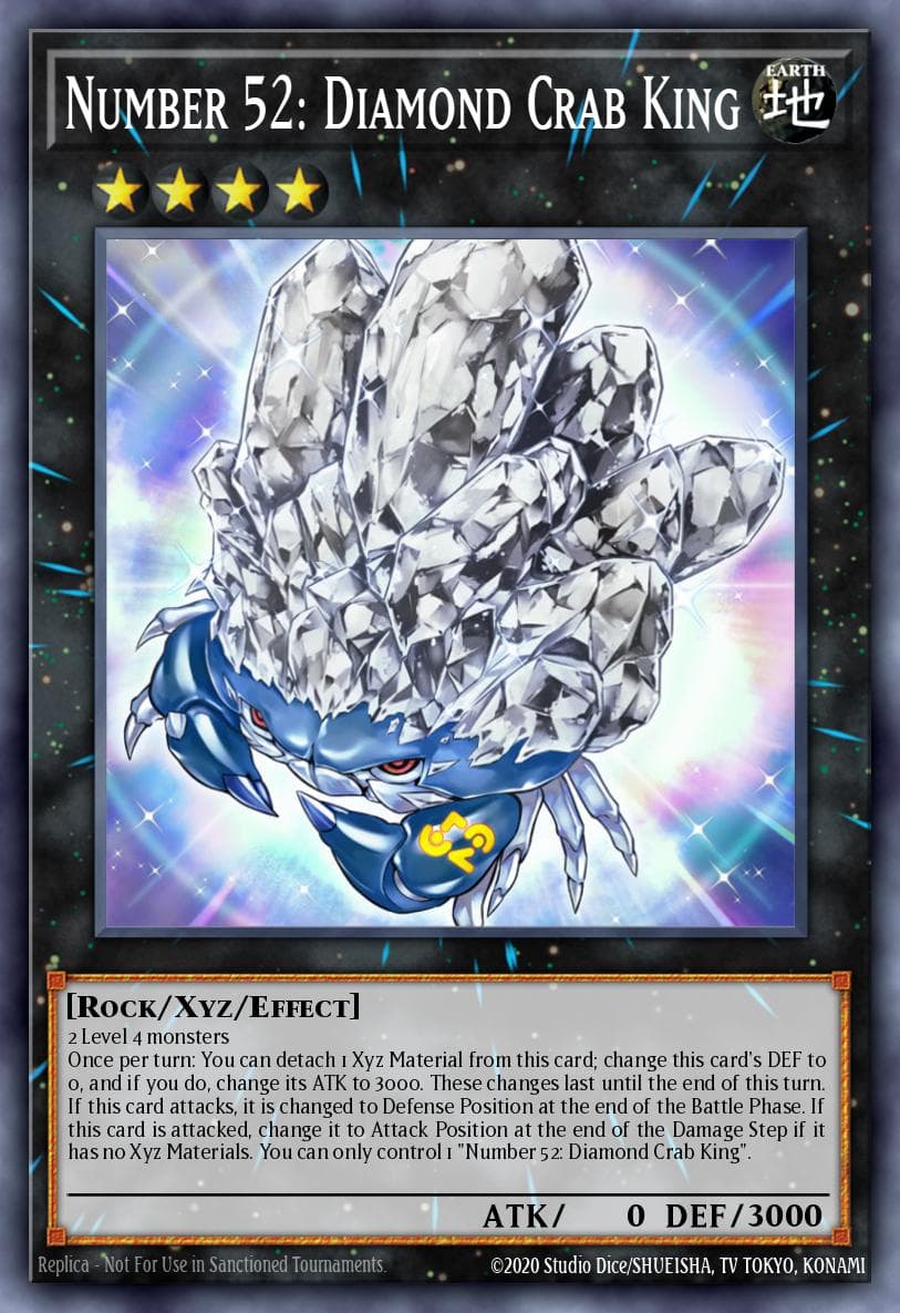 Number 52: Diamond Crab King — Yu-Gi-Oh! card
