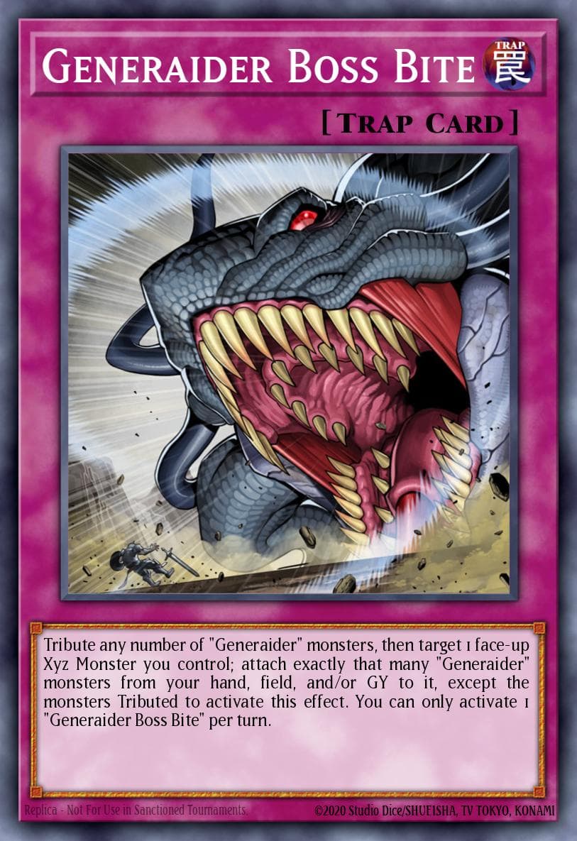 Generaider Boss Bite — Mystic Fighters Yu-Gi-Oh! card by KAZUKI TAKAHASHI