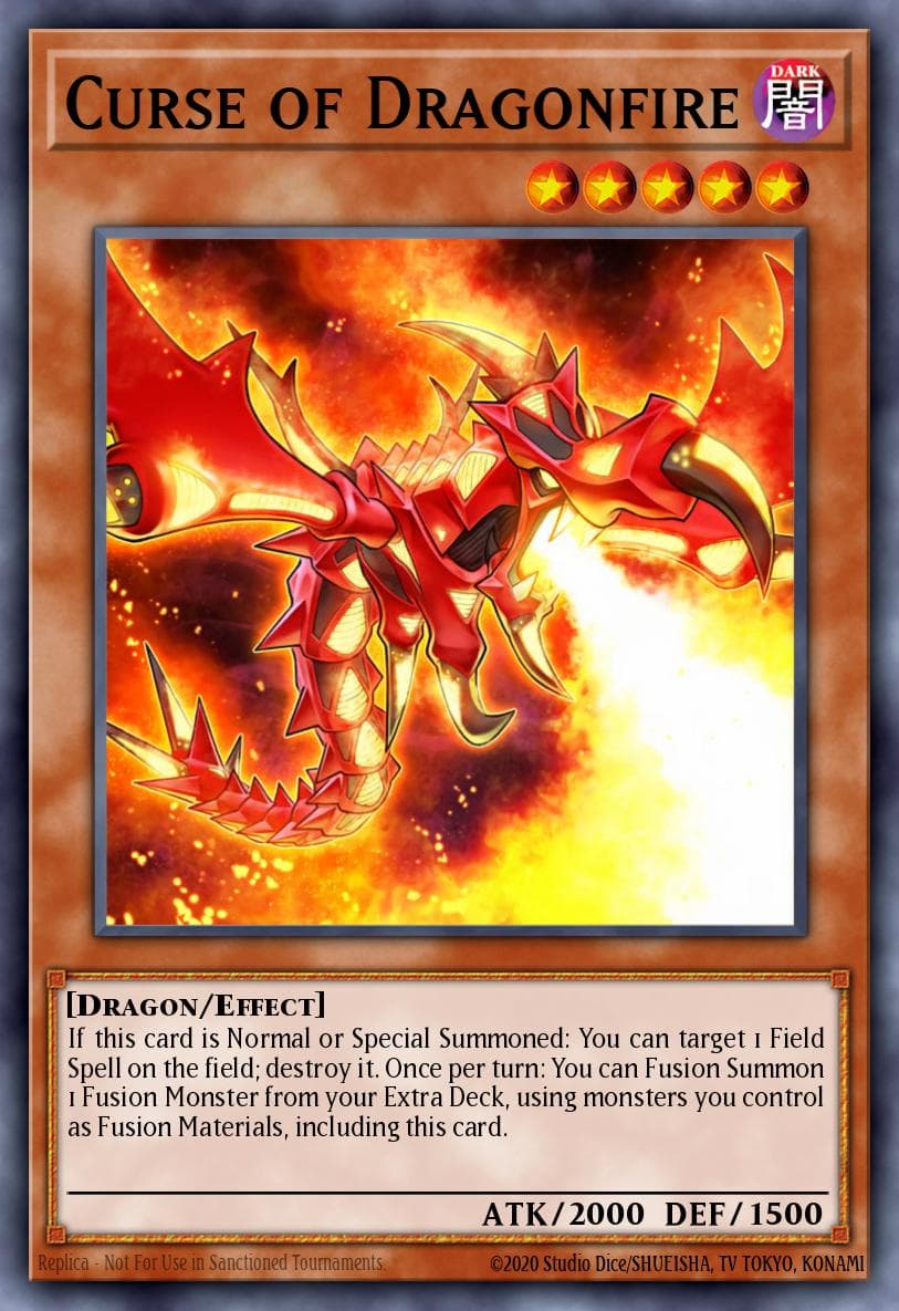 Curse of Dragonfire — Millennium Pack Yu-Gi-Oh! card by KAZUKI TAKAHASHI