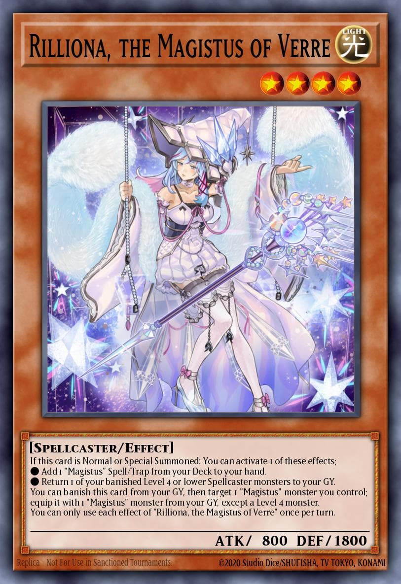 Rilliona, the Magistus of Verre — Genesis Impact Yu-Gi-Oh! card by NISHIKUBO.