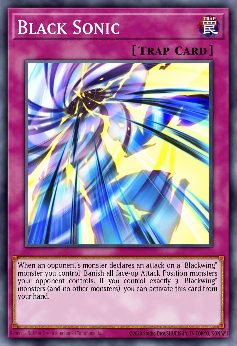Black Sonic — Dragons of Legend Yu-Gi-Oh! card by TAKAHASHI