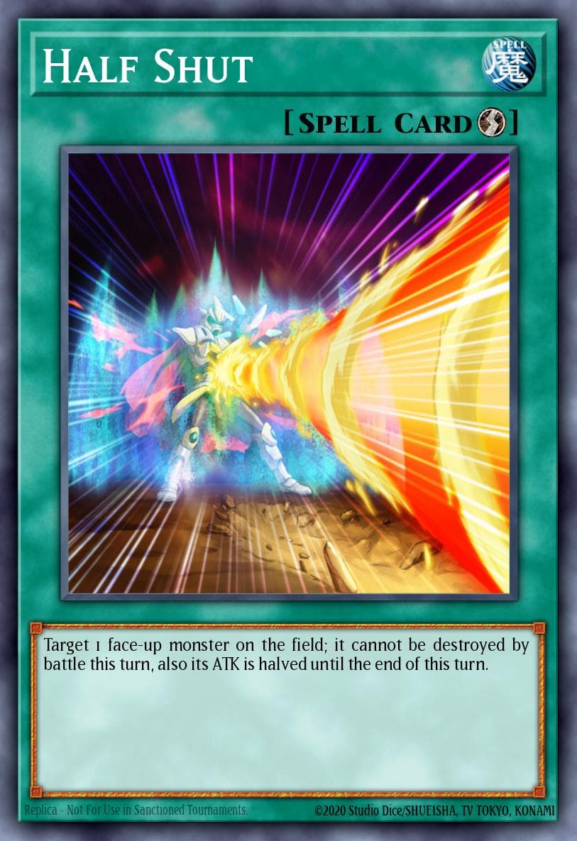 Half Shut — Speed Duel: Arena of Lost Souls Yu-Gi-Oh! card by KAZUKI TAKAHASHI