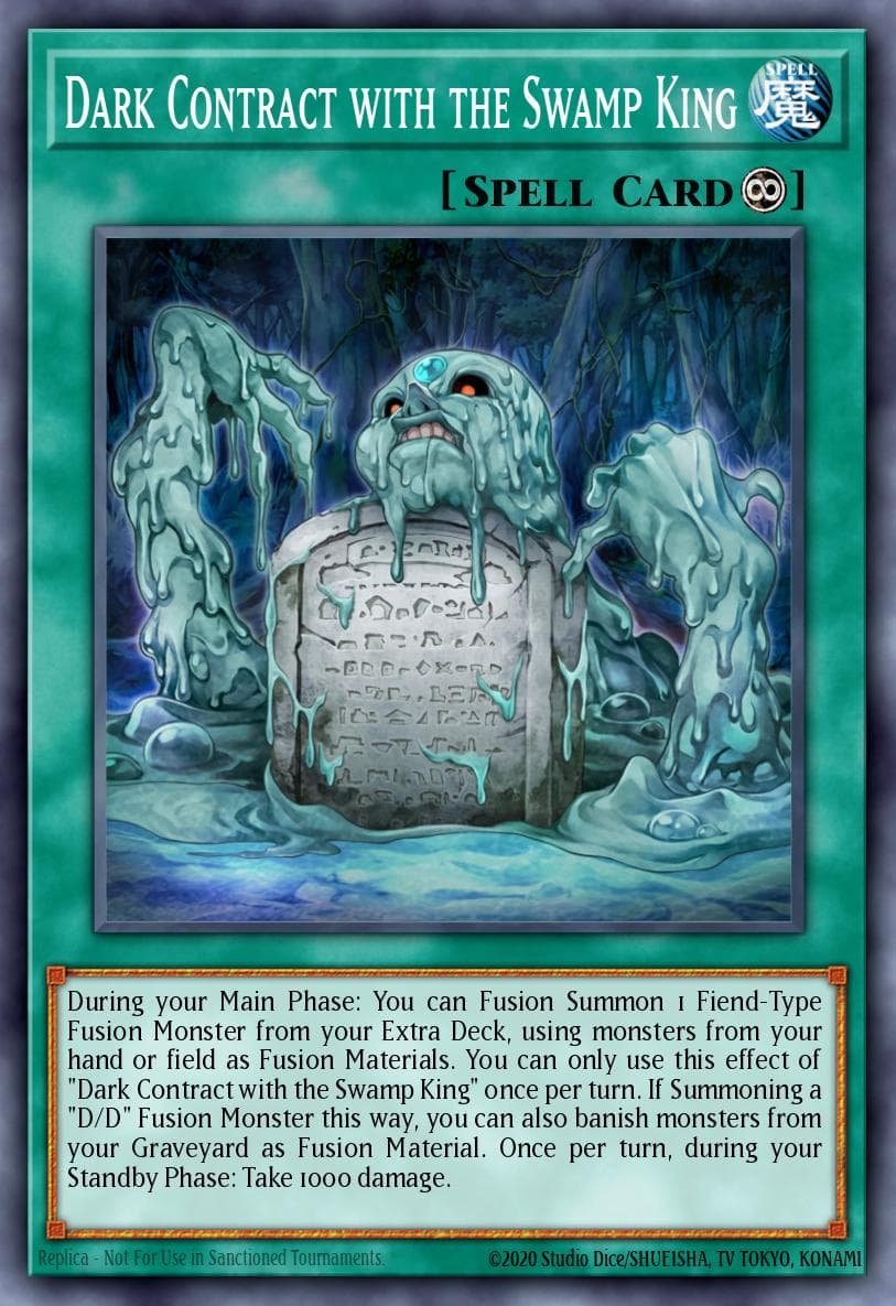 Dark Contract with the Swamp King — Dimension of Chaos Yu-Gi-Oh! card by KAGIU