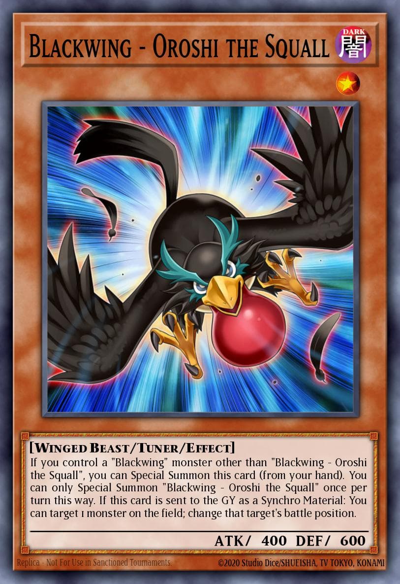 Blackwing - Oroshi the Squall — Legendary Duelists: White Dragon Abyss Yu-Gi-Oh! card by KAZUKI TAKAHASHI