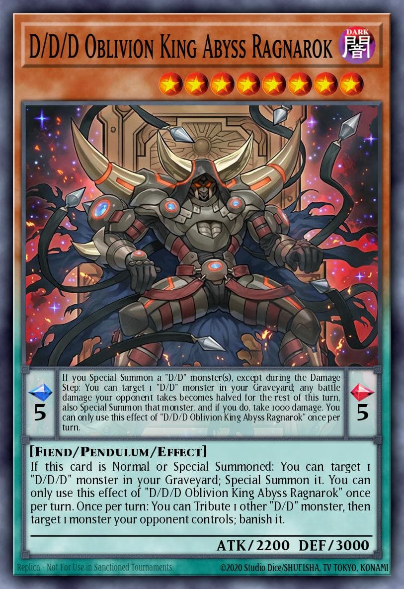 D/D/D Oblivion King Abyss Ragnarok — Yu-Gi-Oh! card