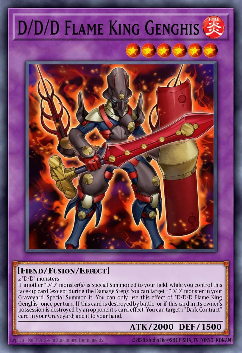 D/D/D Flame King Genghis — Yu-Gi-Oh! card