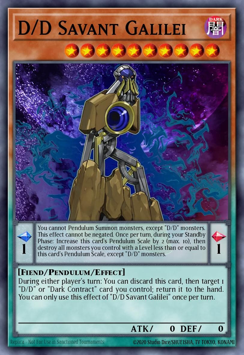 D/D Savant Galilei — Structure Deck: Pendulum Domination Yu-Gi-Oh! card by KAZUKI TAKAHASHI