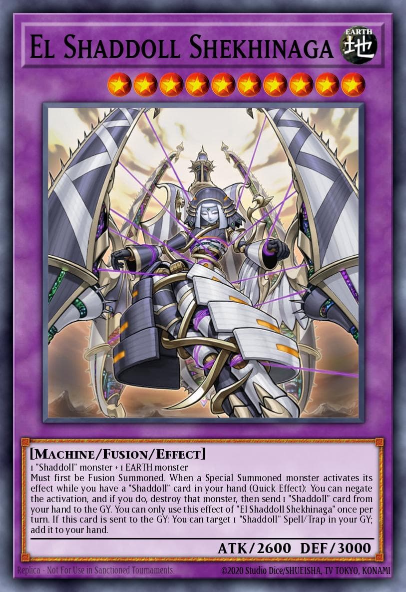 El Shaddoll Shekhinaga — The New Challengers Yu-Gi-Oh! card by © 1996 KAZUKI TAKAHASHI
