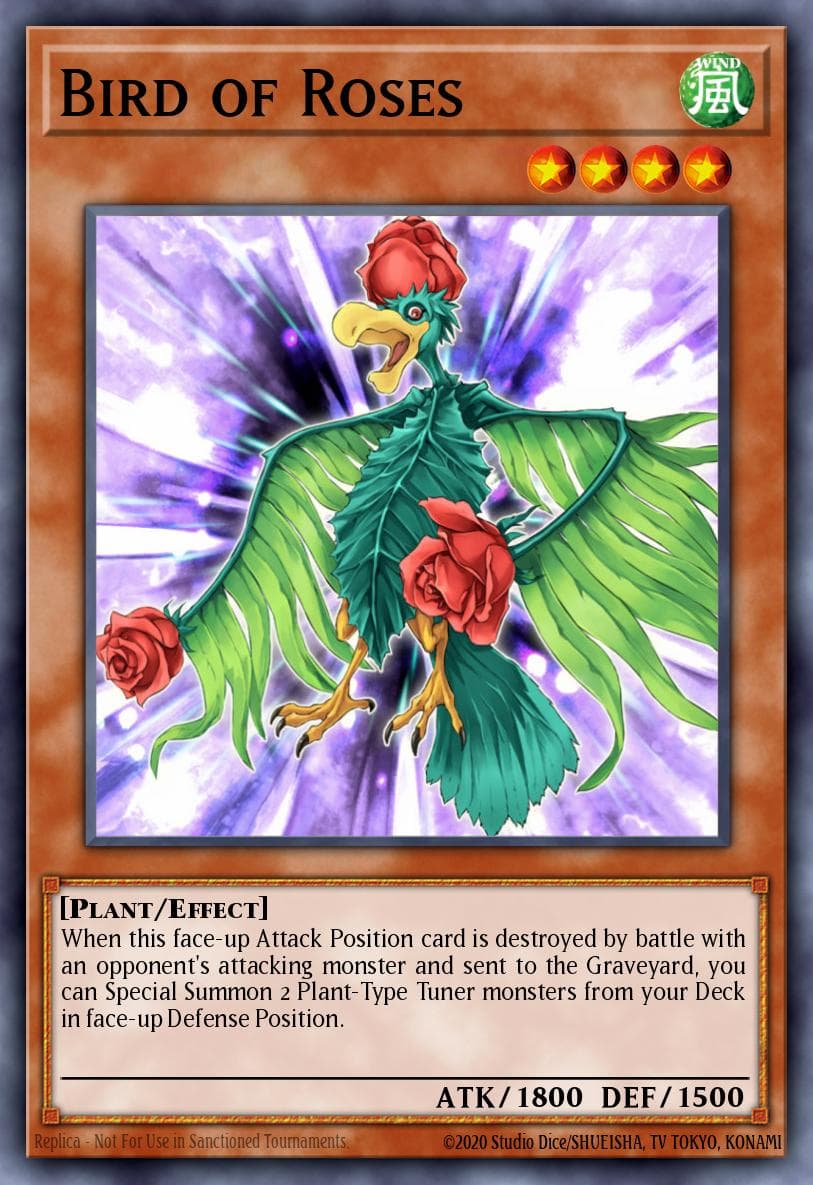 Bird of Roses — The Shining Darkness Yu-Gi-Oh! card by N/A