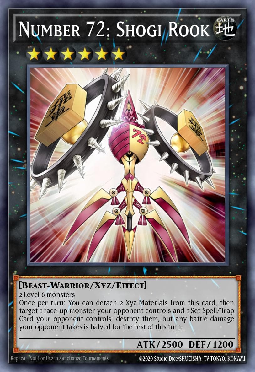 Number 72: Shogi Rook — Yu-Gi-Oh! ZEXAL Manga Promotional Cards Yu-Gi-Oh! card by KAZUKI TAKAHASHI
