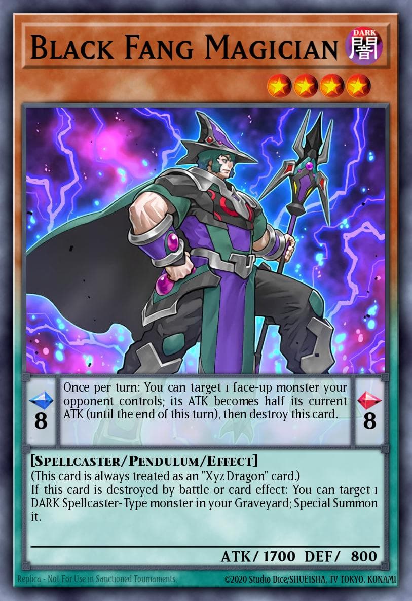 Black Fang Magician — Pendulum Evolution Yu-Gi-Oh! card by KAZUKI TAKAHASHI