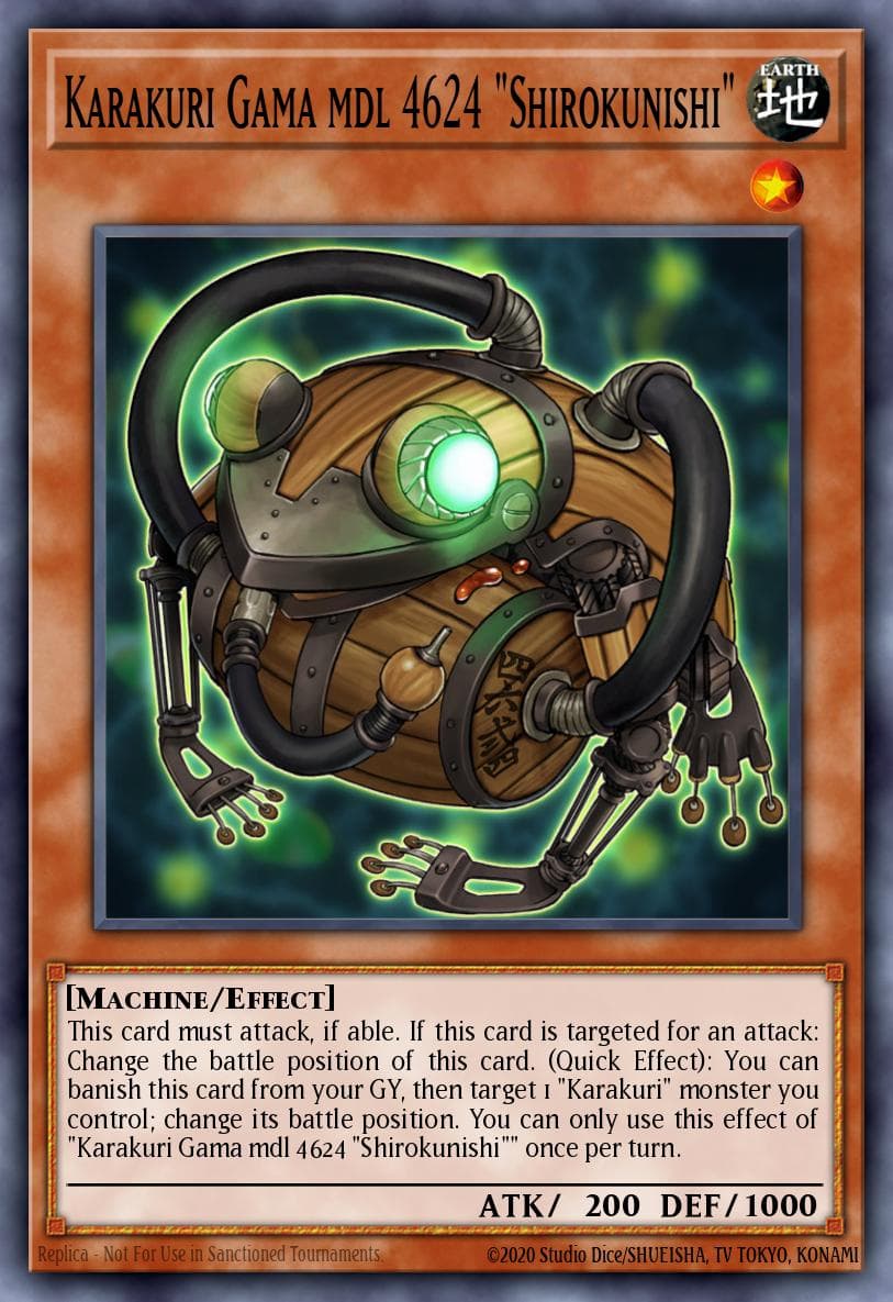 Karakuri Gama mdl 4624 "Shirokunishi" — Ignition Assault Yu-Gi-Oh! card by KAZUKI TAKAHASHI