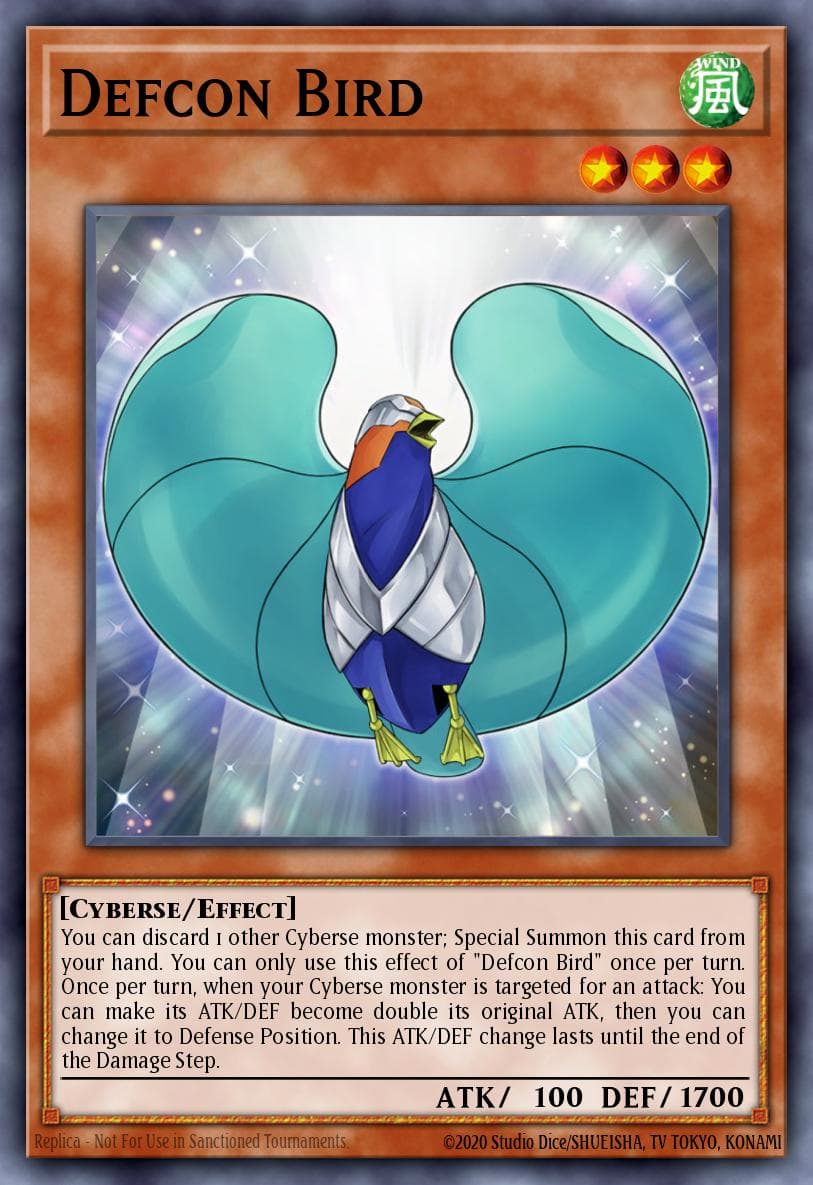 Defcon Bird — Fists of the Gadgets Yu-Gi-Oh! card by KAZUKI TAKAHASHI