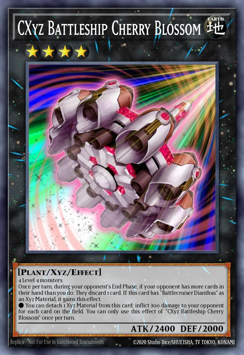 CXyz Battleship Cherry Blossom — Number Hunters Yu-Gi-Oh! card by KAZUKI TAKAHASHI