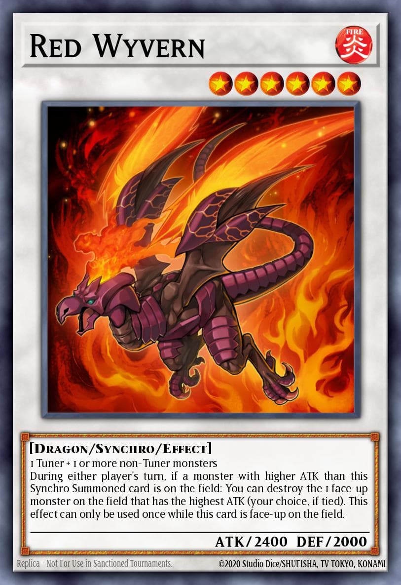 Red Wyvern — High-Speed Riders Yu-Gi-Oh! card by KAZUKI TAKAHASHI