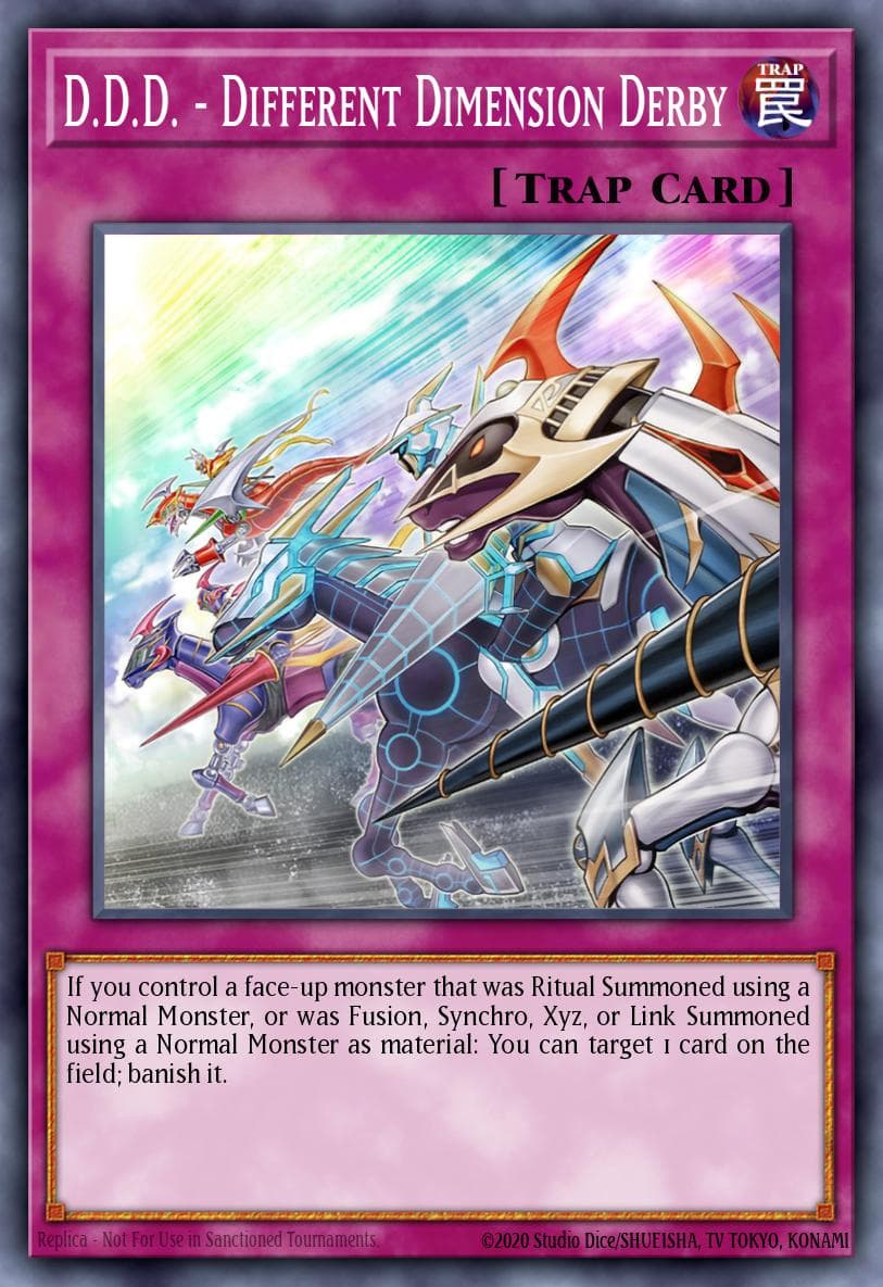 D.D.D. - Different Dimension Derby — Dawn of Majesty Yu-Gi-Oh! card by Studio Dice/SHUEISHA, TV TOKYO, KONAMI