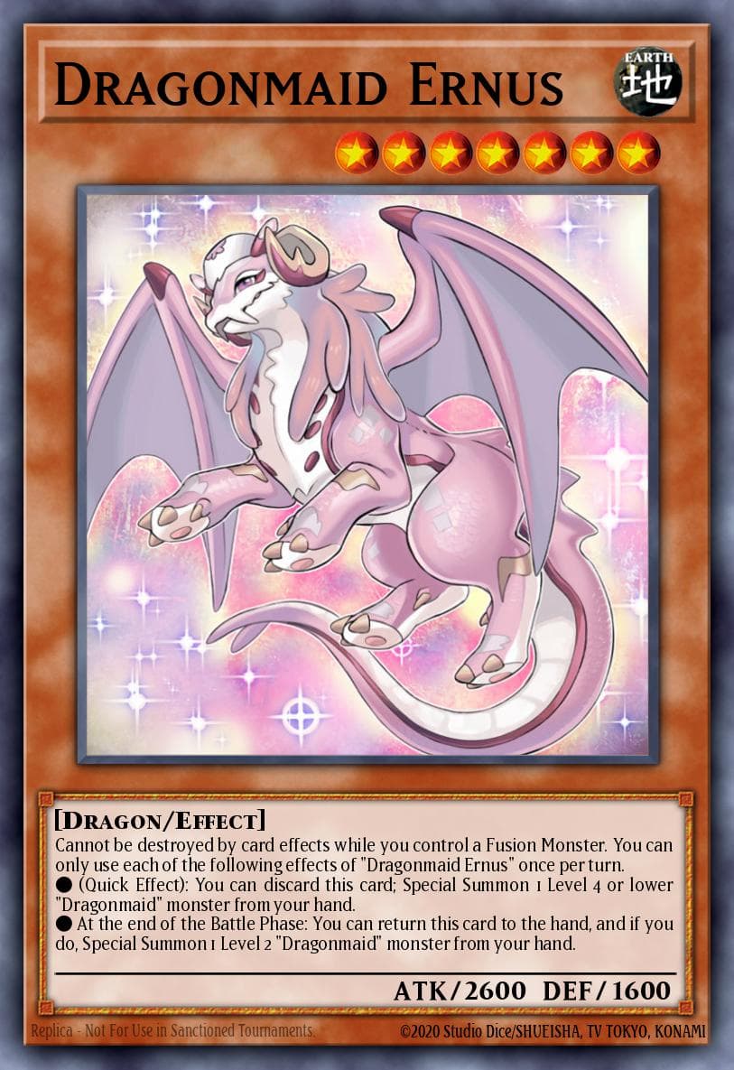 Dragonmaid Ernus — Mystic Fighters Yu-Gi-Oh! card by KAZUKI TAKAHASHI