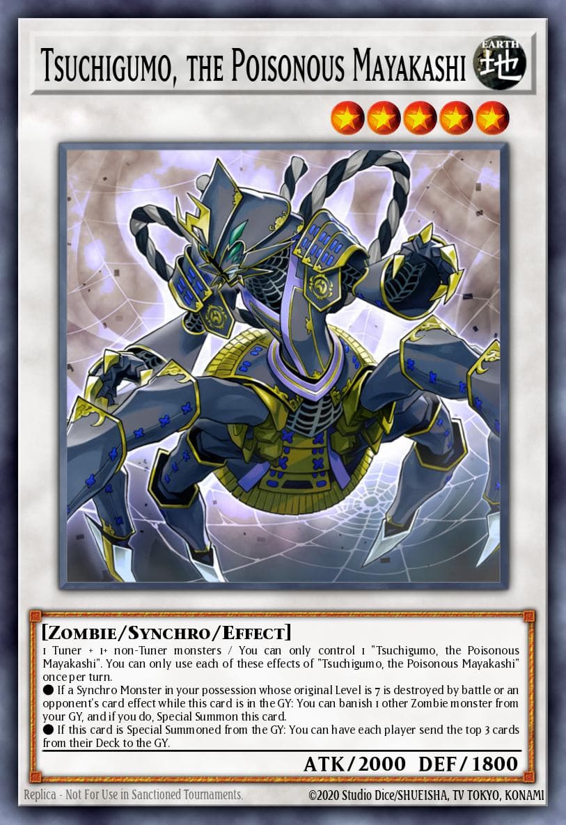 Tsuchigumo, the Poisonous Mayakashi — Yu-Gi-Oh! card