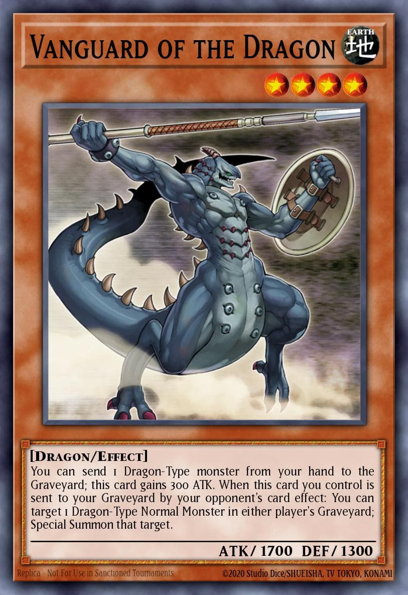 Vanguard of the Dragon — Speed Duel GX: Duelists of Shadows Yu-Gi-Oh! card by ShabaDice/Shueisha, TV Tokyo, Konami