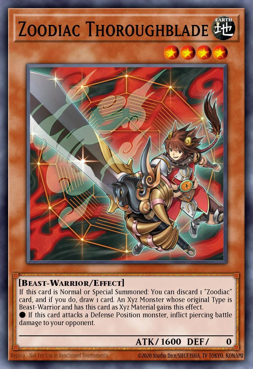 Zoodiac Thoroughblade — Yu-Gi-Oh! card