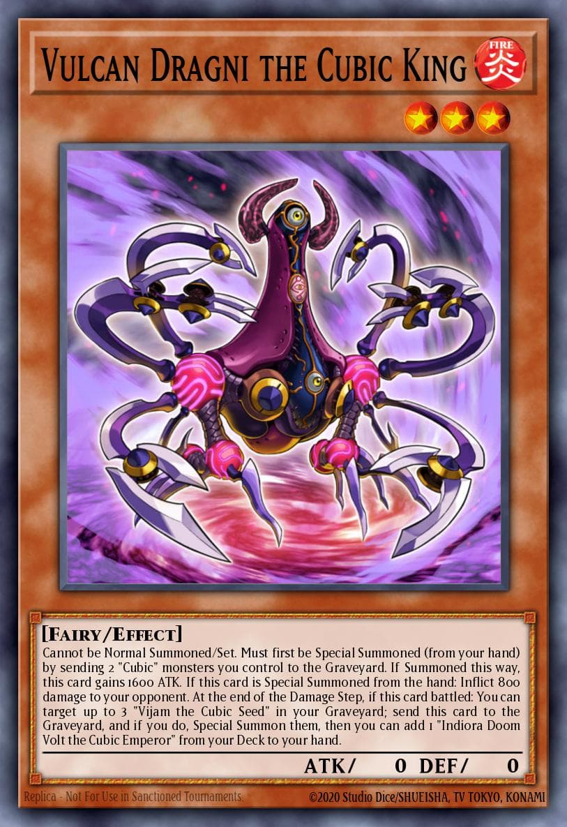 Vulcan Dragni the Cubic King — The Dark Side of Dimensions Movie Pack: Secret Edition Yu-Gi-Oh! card by KAZUKI TAKAHASHI