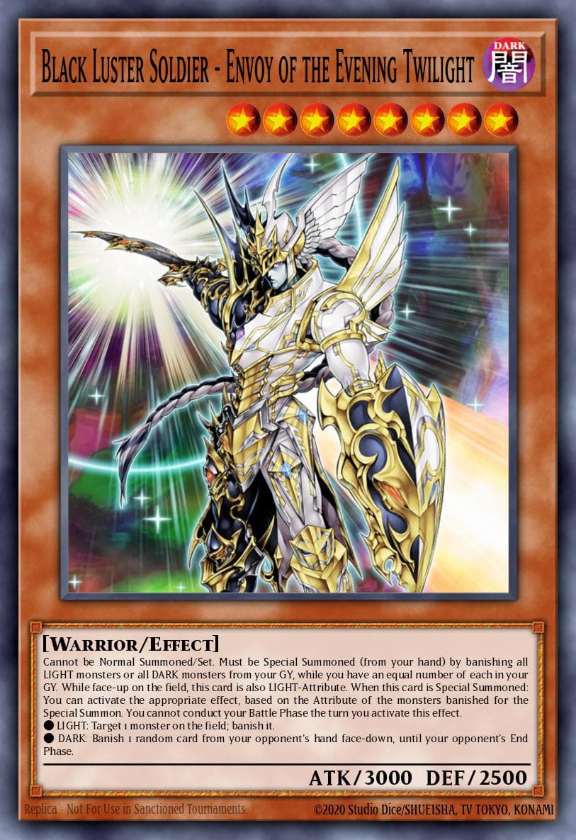 Black Luster Soldier - Envoy of the Evening Twilight — Astral Pack 8 Yu-Gi-Oh! card by KAZUKI TAKAHASHI