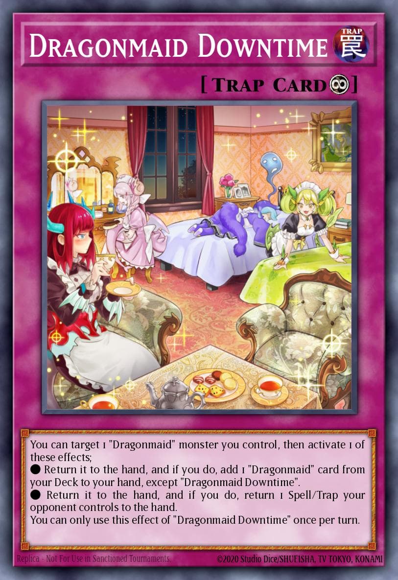Dragonmaid Downtime — Mystic Fighters Yu-Gi-Oh! card by KAZUKI TAKAHASHI