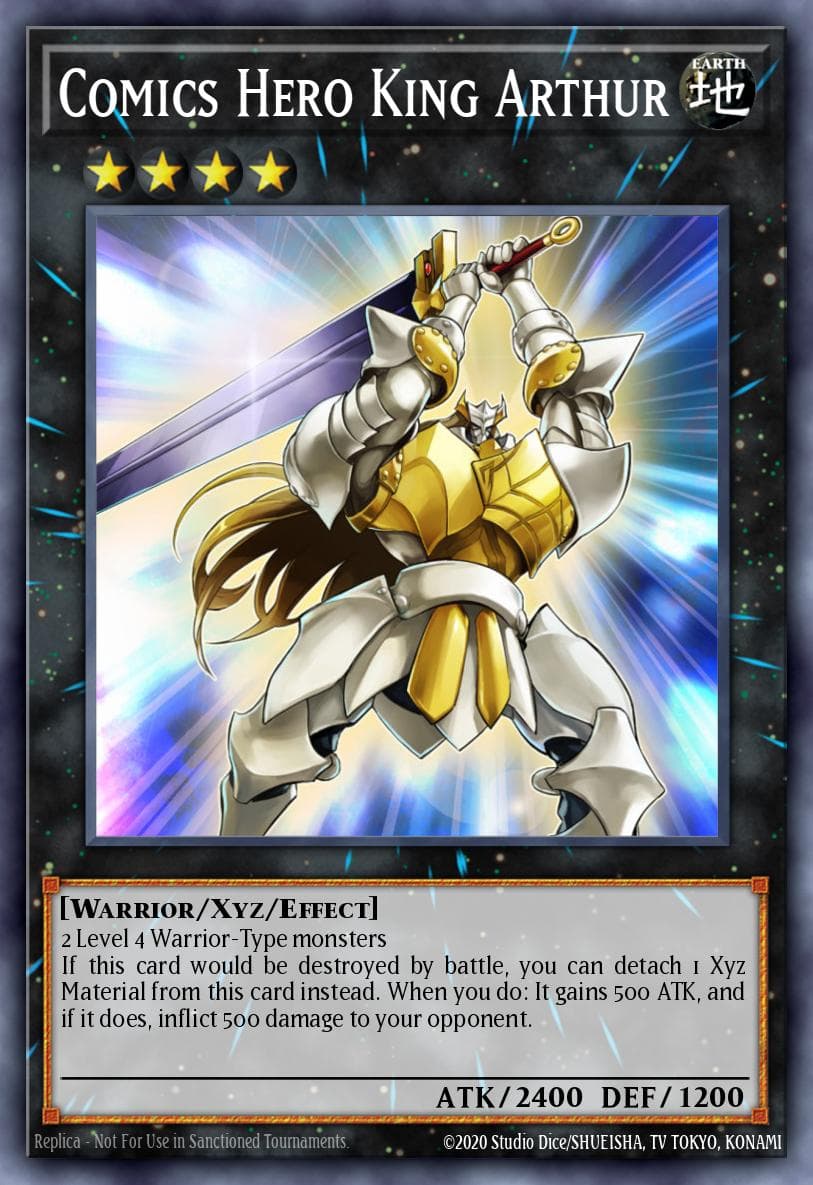 Comics Hero King Arthur — Yu-Gi-Oh! card